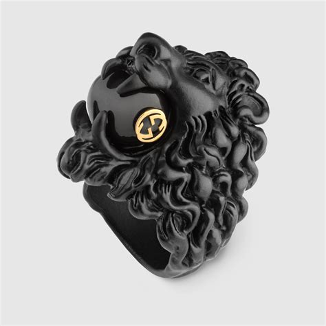 gucci lion ring pearl|gucci wedding band.